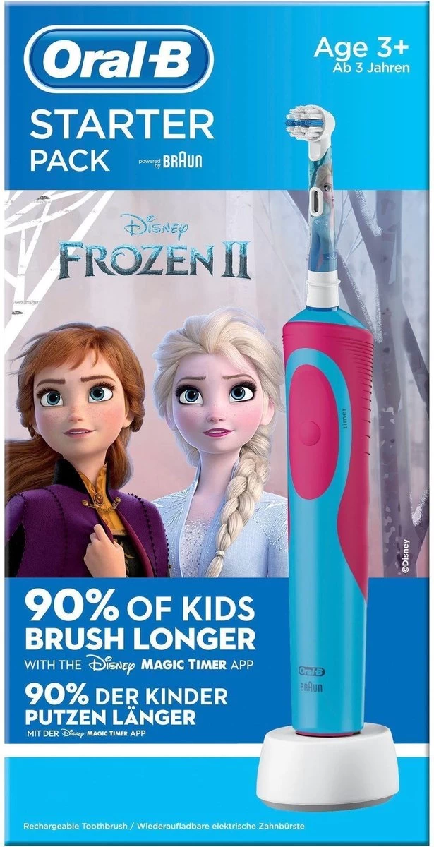 Oral B Oral-B Vitality Frozen - Elektrische Tandenborstel Voor Kinderen - 1 Handvat En 2 Opzetborstels 14 Oral B Oral-B Vitality Frozen - Elektrische Tandenborstel Voor Kinderen - 1 Handvat En 2 Opzetborstels - Afbeelding 12