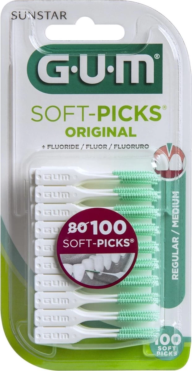 GUM® GUM Soft-Picks Original Regular 100 Stuks 3 GUM® GUM Soft-Picks Original Regular 100 Stuks