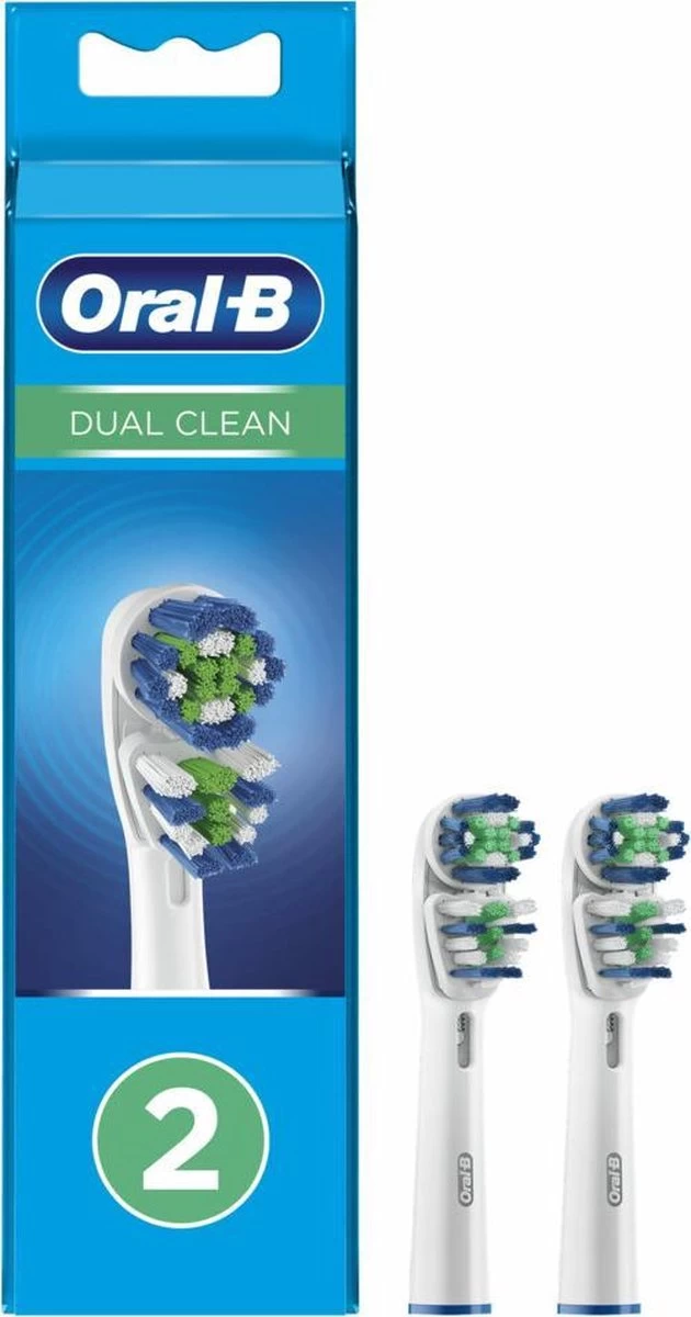Oral B Oral-B Dual Clean - Opzetborstels - 2 Stuks 2 Oral B Oral-B Dual Clean - Opzetborstels - 2 Stuks