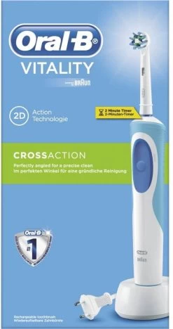 Oral B Oral-B Vitality CrossAction - Elektrische Tandenborstel - Blauw, Wit -Mondverzorging 633x1200