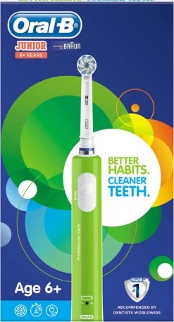 Oral B Oral-B Junior - Elektrische Tandenborstel - Groen -Mondverzorging 647x1200