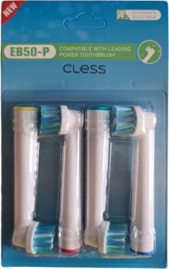 Cless® - Cross Action - 12 Stuks - Geschikt Voor Opzetborstel Oral-B Braun -Mondverzorging 754x1200