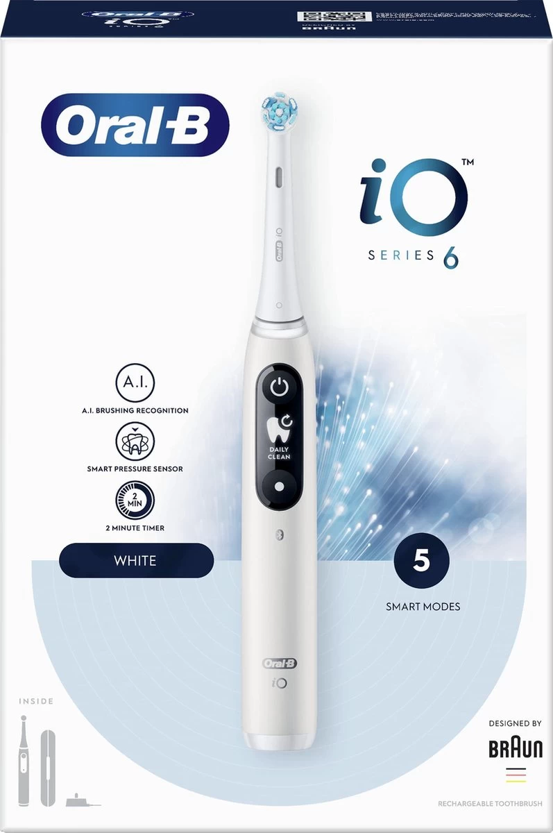 Oral B Oral-B IO 6 - Elektrische Tandenborstel - Wit 11 Oral B Oral-B IO 6 - Elektrische Tandenborstel - Wit - Afbeelding 9