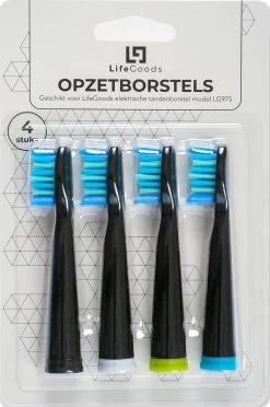 LifeGoods Opzetborstels - Voor Elektrische Tandenborstel - 4 Stuks - Zwart/Blauw -Mondverzorging 797x1200 2