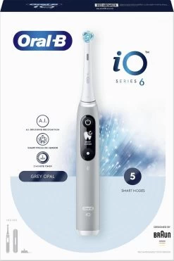 Oral B Oral-B IO - 6 - Opal Grey-Elektrische Tandenborstel Met Revolutionaire Magnetische Technologie Powered By Braun -Mondverzorging 798x1200