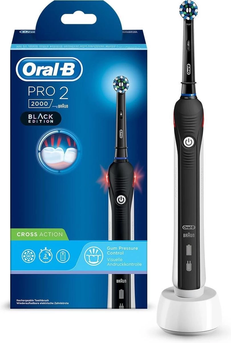 Oral B Oral-B Pro 2 2000 - Elektrische Tandenborstel - Zwart, Wit 11 Oral B Oral-B Pro 2 2000 - Elektrische Tandenborstel - Zwart, Wit - Afbeelding 9