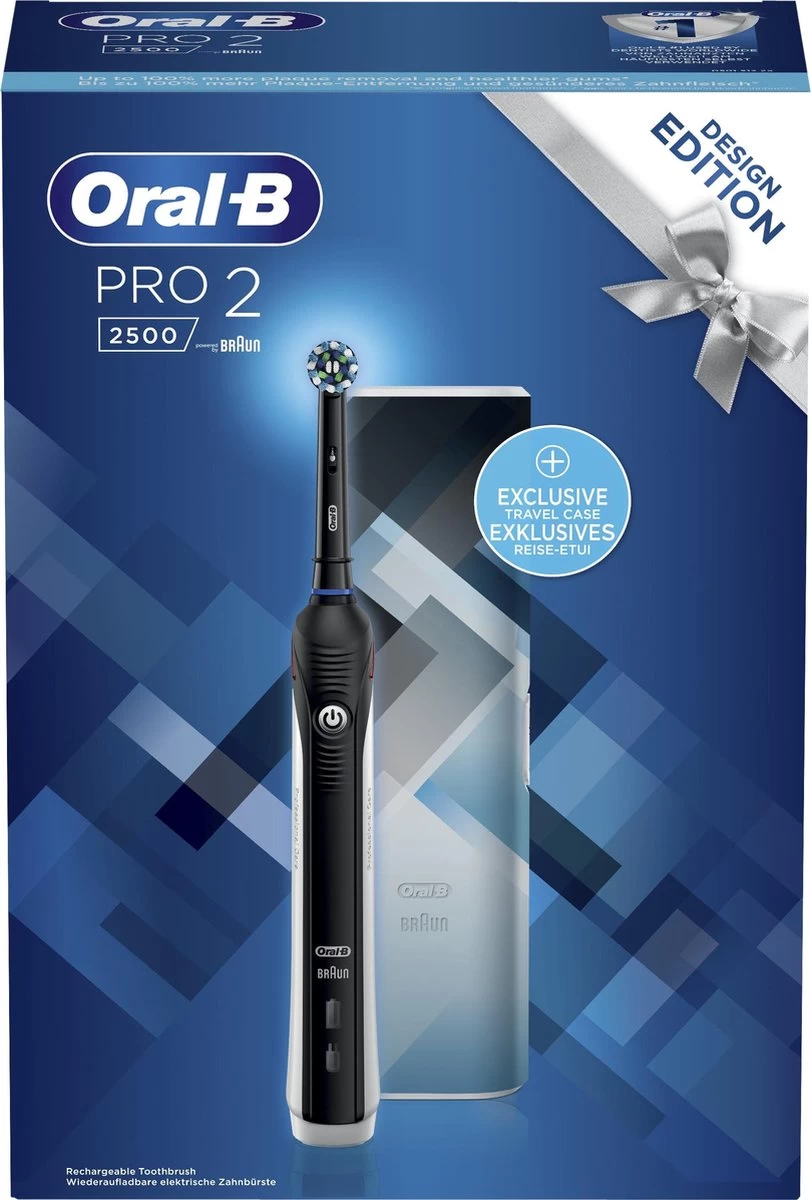 Oral B Oral-B PRO 2 2500 - Zwart - Elektrische Tandenborstel - Met Reisetui 6 Oral B Oral-B PRO 2 2500 - Zwart - Elektrische Tandenborstel - Met Reisetui - Afbeelding 4