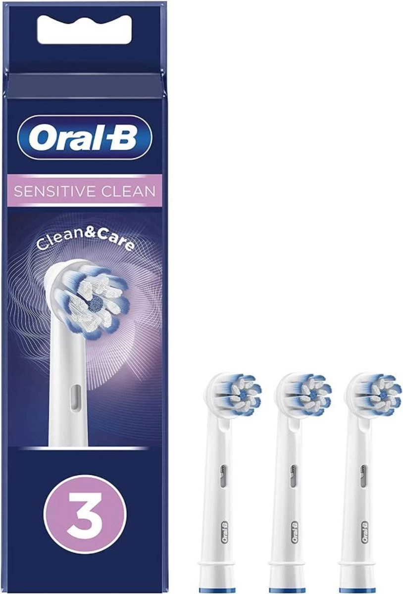 Oral B Oral-B Sensitive Clean Opzetborstels - 3 Stuks - CleanMaximiser 3 Oral B Oral-B Sensitive Clean Opzetborstels - 3 Stuks - CleanMaximiser