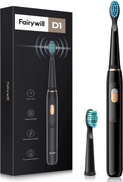 Fairywill D1 Elektrische Tandenborstel Set Met 2x Borstelopzetstuk