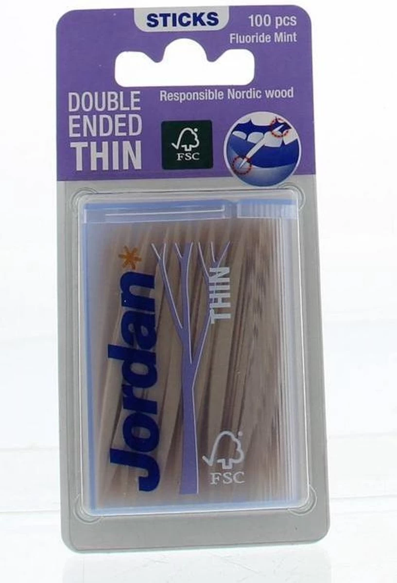 Jordan Dun 2-Zijdig - 100 St - Tandenstoker 11 Jordan Dun 2-Zijdig - 100 St - Tandenstoker - Afbeelding 9