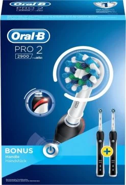 Oral B Oral_B Pro 2 - 2900 - Duoverpakking Elektrische Tandenborstel - Zwart -Mondverzorging 818x1200