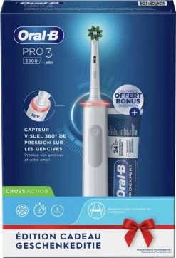 Oral B Oral-B Pro 3 3800 - Wit - Elektrische Tandenborstel Met Gratis Tandpasta