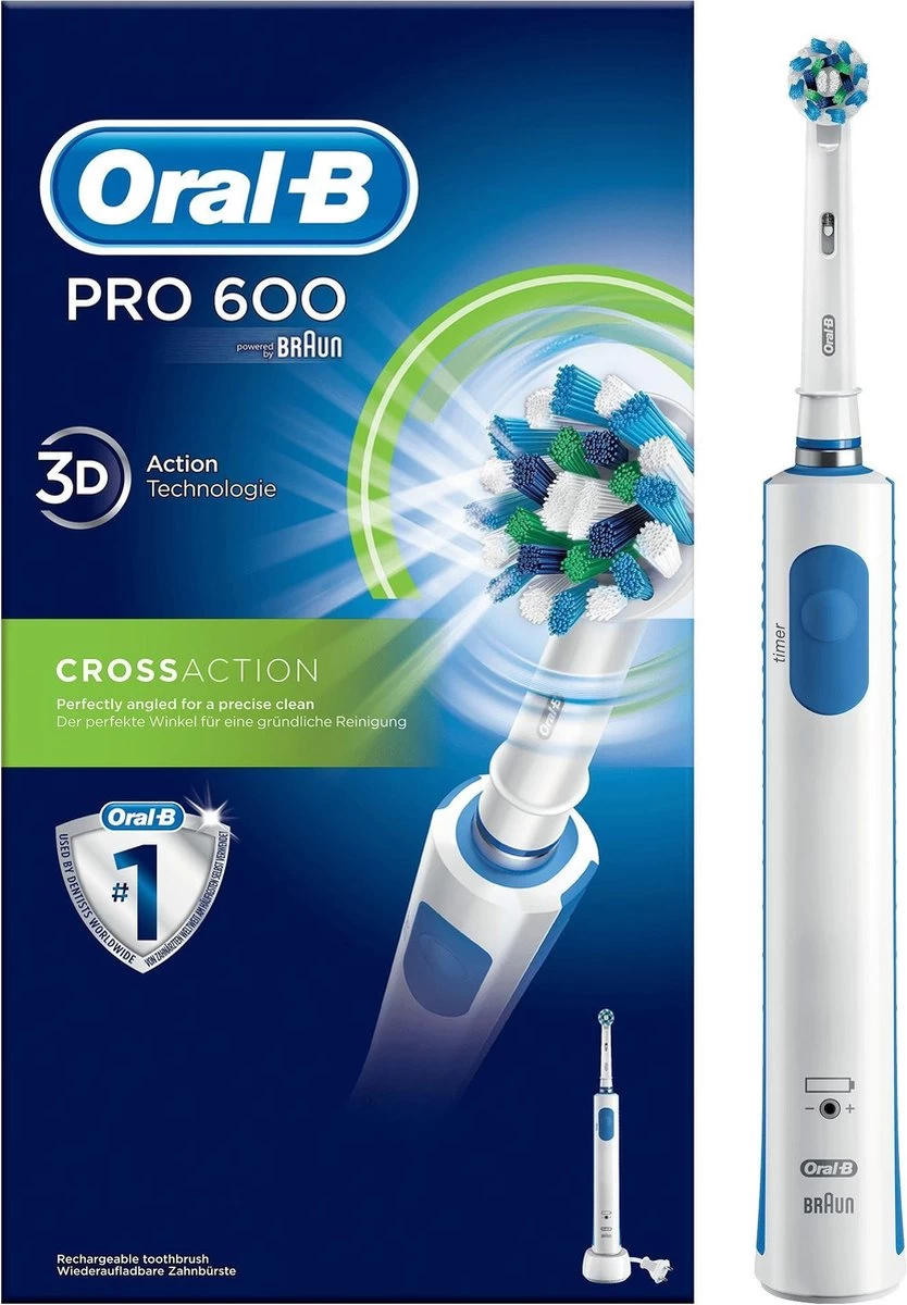 Oral B Oral-B PRO600 - Cross Action - Elektrische Tandenborstel 3 Oral B Oral-B PRO600 - Cross Action - Elektrische Tandenborstel