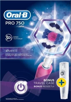 Oral B Oral-B PRO 750 - 3DWhite - Elektrische Tandenborstel - Inclusief Reisetui -Mondverzorging 835x1200 3