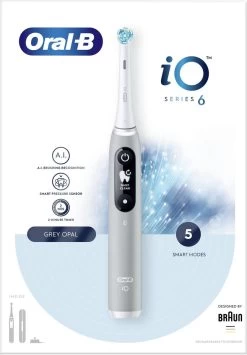 Oral B Oral-B IO - 6 - Opal Grey-Elektrische Tandenborstel Met Revolutionaire Magnetische Technologie Powered By Braun -Mondverzorging 836x1200