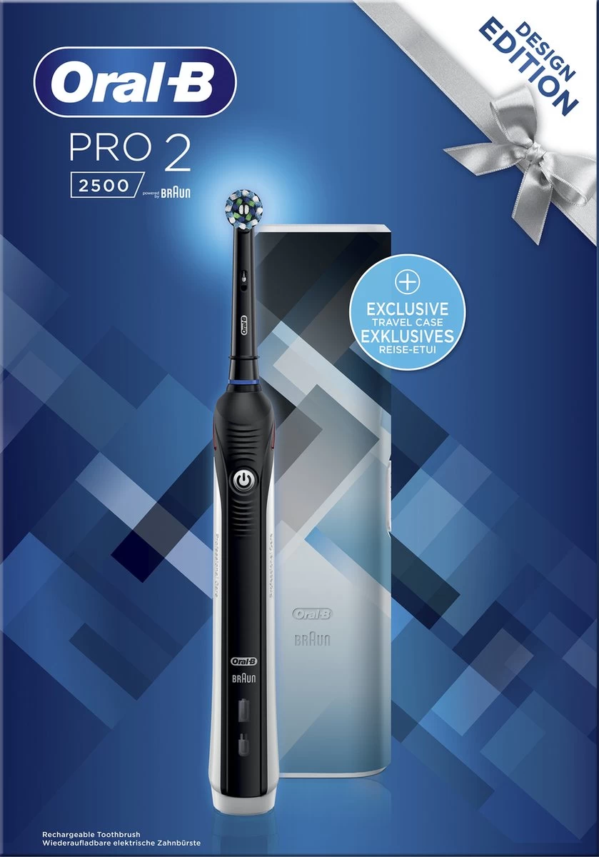 Oral B Oral-B PRO 2 2500 - Zwart - Elektrische Tandenborstel - Met Reisetui 13 Oral B Oral-B PRO 2 2500 - Zwart - Elektrische Tandenborstel - Met Reisetui - Afbeelding 11