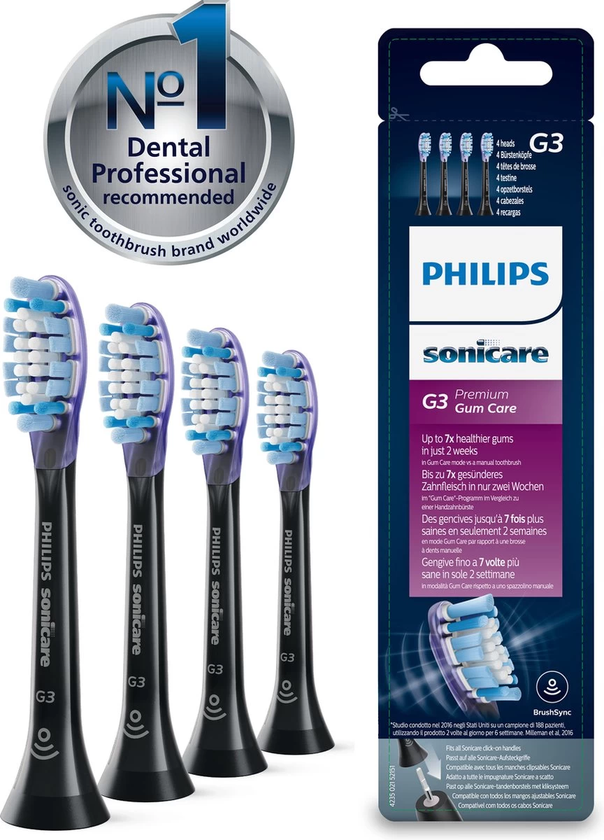 Philips Sonicare G3 Premium Gum Care HX9054/33 - Opzetborstel - 4 Stuks 17 Philips Sonicare G3 Premium Gum Care HX9054/33 - Opzetborstel - 4 Stuks - Afbeelding 15