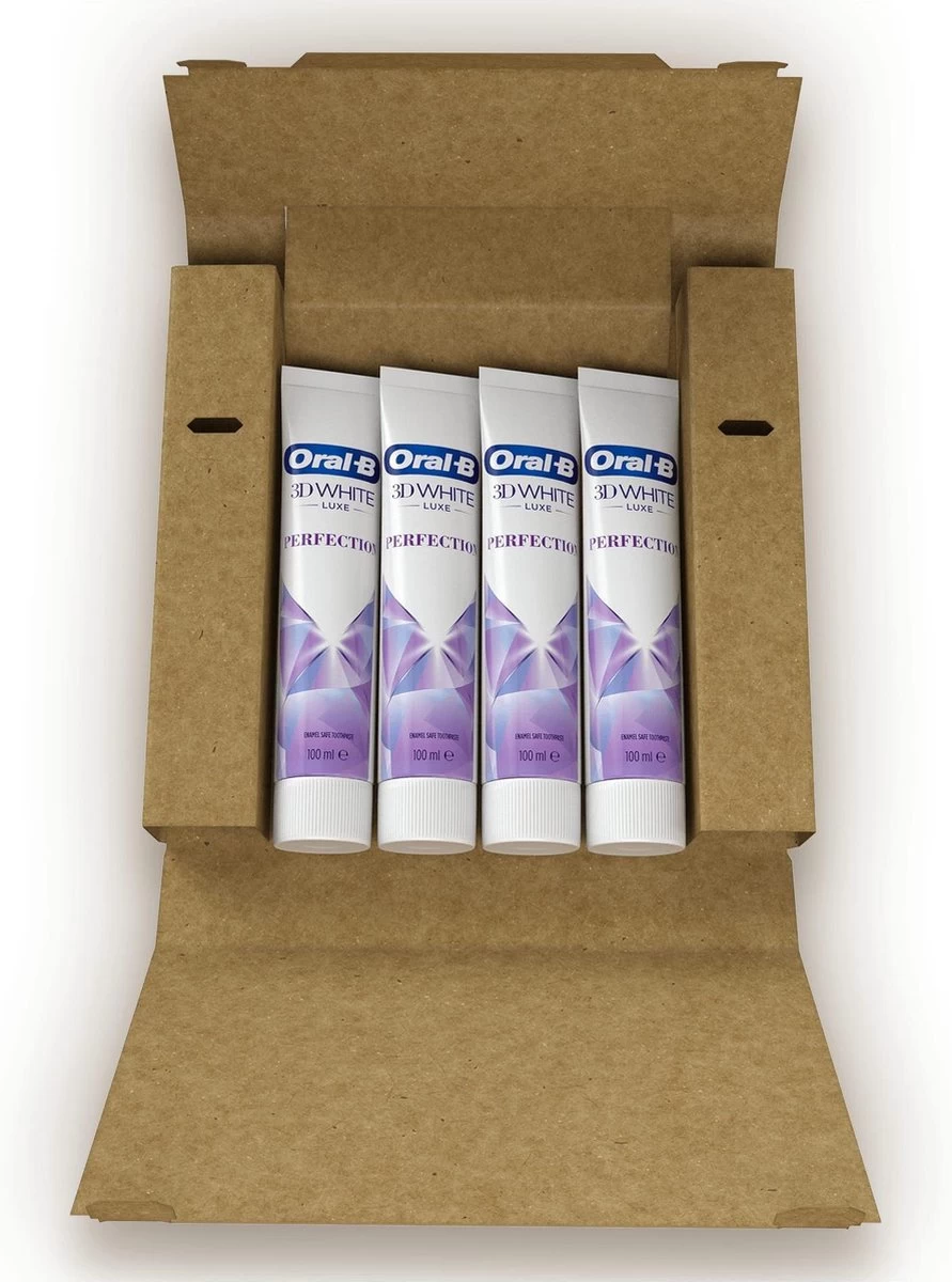 Oral B Oral-B 3D White Luxe Perfection - Voordeelverpakking 4 X 75 Ml -Tandpasta Verpakt In Gerecycleerd Karton 8 Oral B Oral-B 3D White Luxe Perfection - Voordeelverpakking 4 X 75 Ml -Tandpasta Verpakt In Gerecycleerd Karton - Afbeelding 6