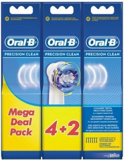 Oral B Oral-B Precision Clean - Opzetborstels - 6 Stuks - Wit -Mondverzorging 930x1200