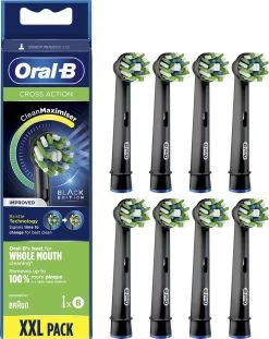 Oral B Oral-B CrossAction - Met CleanMaximiser-technologie - Opzetborstels - Zwart - 8 Stuks -Mondverzorging 952x1200 1