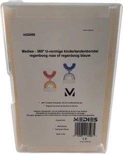 Medies - 360° U-vormige Kindertandenborstel Regenboog Roze | Baby Tandenborstel | Kindertandenborstel | Peuter Tandenborstel | U-vorm - Siliconen - Bpa Free - 2 Tot 7 Jaar -Mondverzorging 958x1200 2