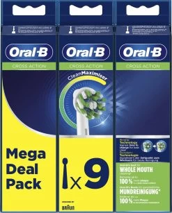 Oral B Oral-B CrossAction Opzetborstel Met CleanMaximiser-technologie, Verpakking Van 9 Stuks 12 Oral B Oral-B CrossAction Opzetborstel Met CleanMaximiser-technologie, Verpakking Van 9 Stuks -Mondverzorging 966x1200