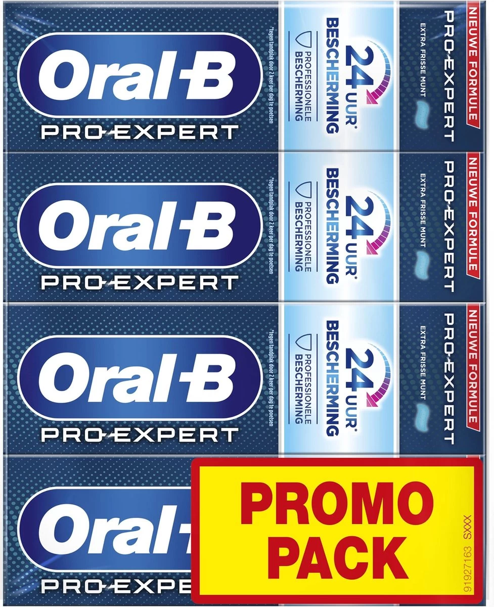 Oral B Oral-B Pro-Expert Professional Protection Tandpasta - Voordeelverpakking - 4x75ml 3 Oral B Oral-B Pro-Expert Professional Protection Tandpasta - Voordeelverpakking - 4x75ml