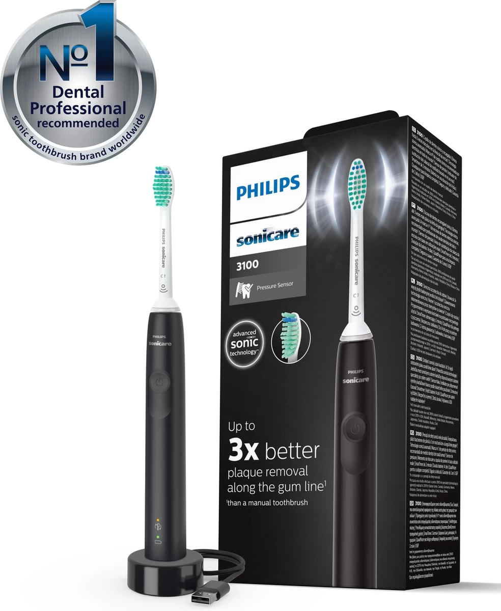 Philips Sonicare Power Elektrische Tandenborstel Series 3100 HX3671/14 Zwart 12 Philips Sonicare Power Elektrische Tandenborstel Series 3100 HX3671/14 Zwart - Afbeelding 10